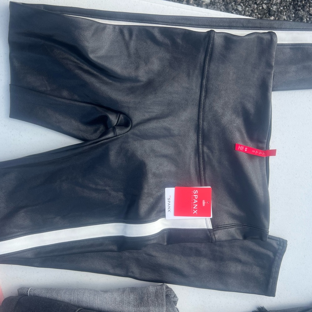 SPANX Black Faux Leather Leggings